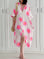 Musselin Blusenkleid, Sonne, Pink-Weiß