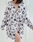 Musselin Bluse, Oversize, Maya, Weiß, 3 Farben