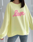 Sweatshirt, Love, 4 Farben