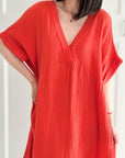 Musselin Tunika, Kurzarm, Classic, 4 Farben