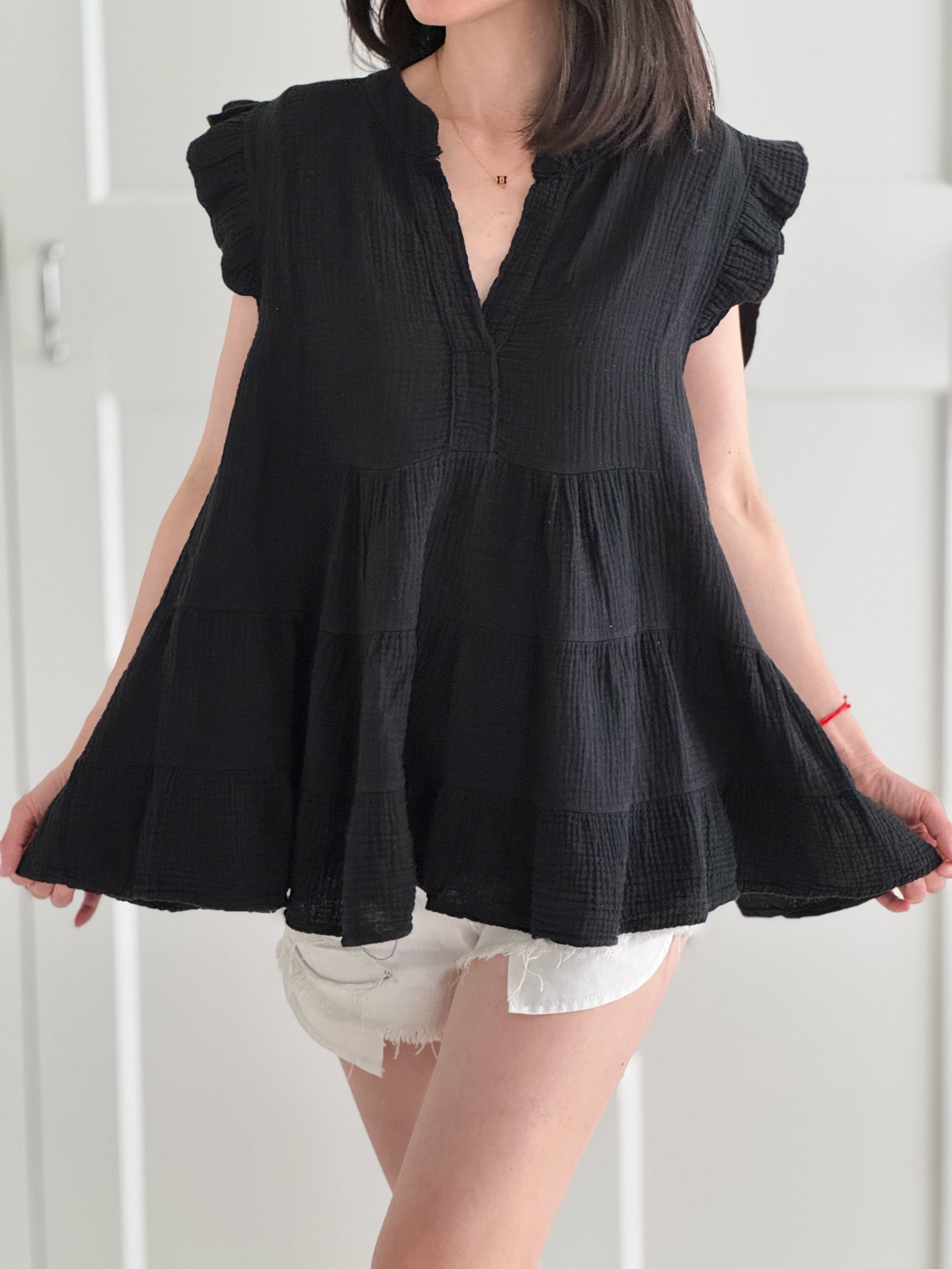Musselin Top, 5 Farben