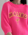 Pullover, Halbarm, Malibu, Neon