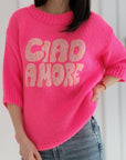 Pullover, Halbarm, CIAO AMORE, Neon