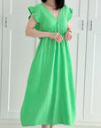 Musselin Kleid, Rückenausschnitt, ärmellos, 11 Farben