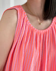 Musselin Boho-Top, Neon-Streifen, 2 Farben