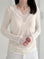 Cashmere Longsleeves, Lace, Cremeweiß