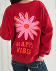 Sweatshirt, Happy Vibes, 2 Farben