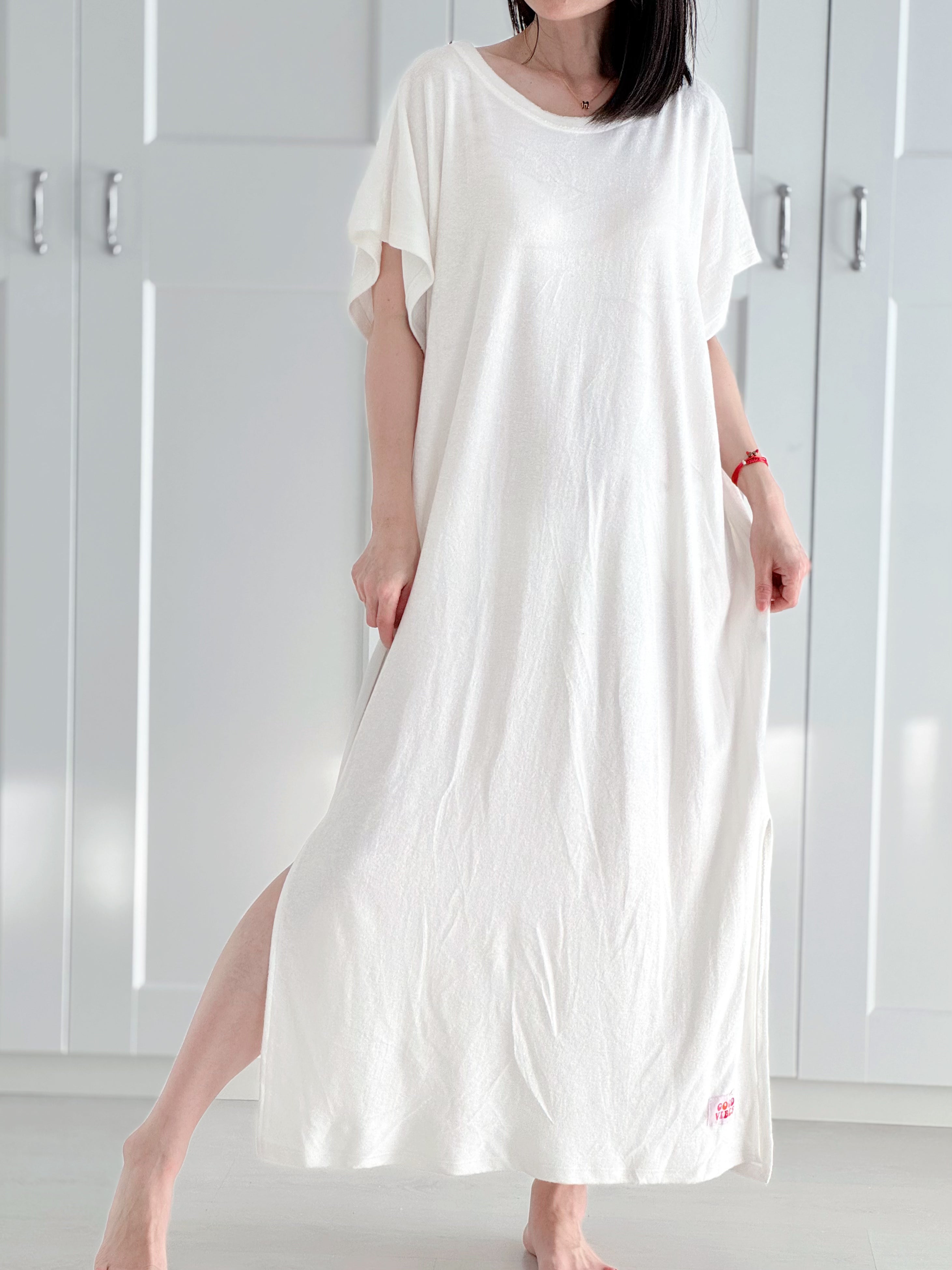Frottee Kleid, 4 Farben