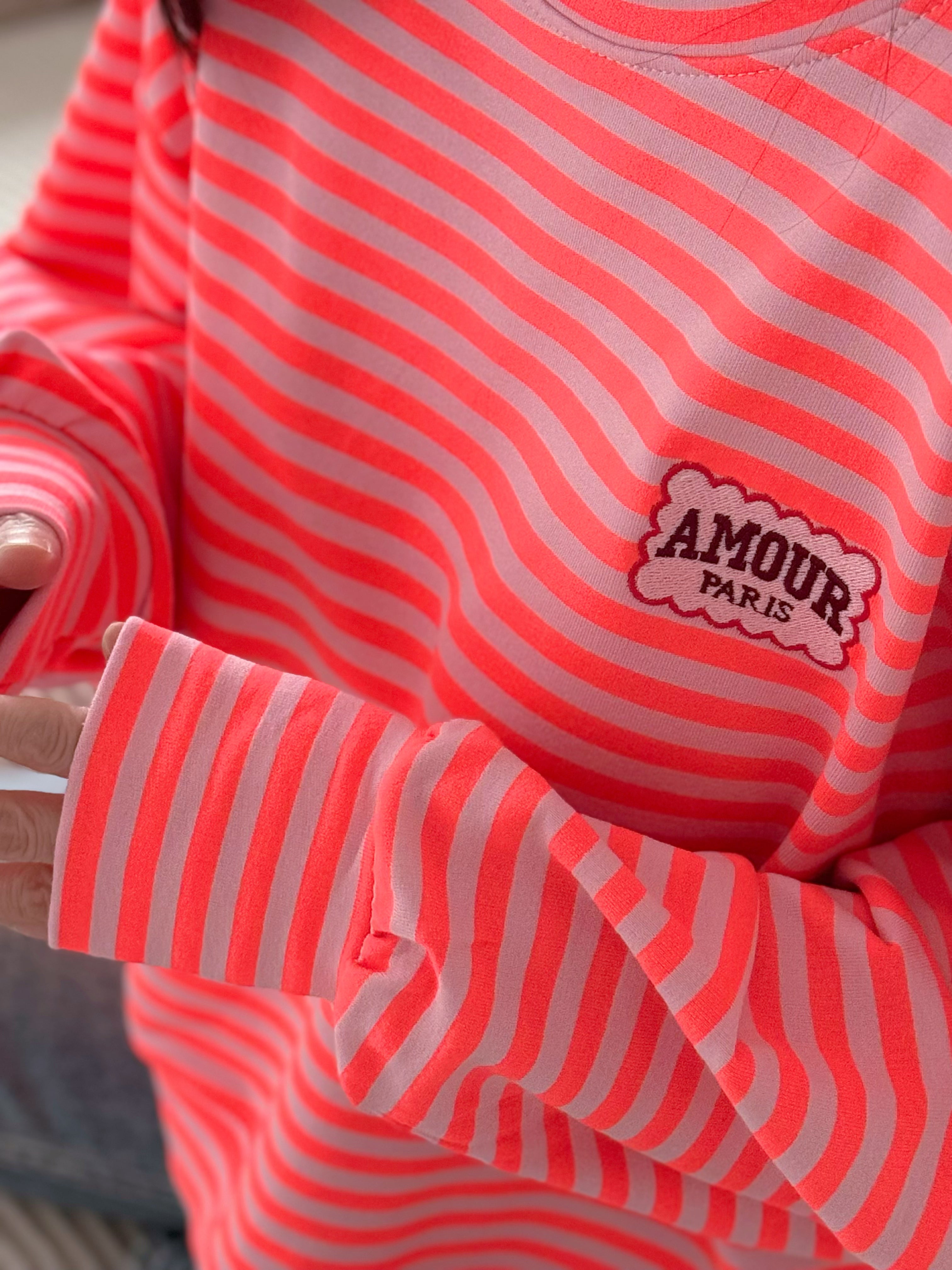 Longsleeve, Amour-Streifen, 3 Farben