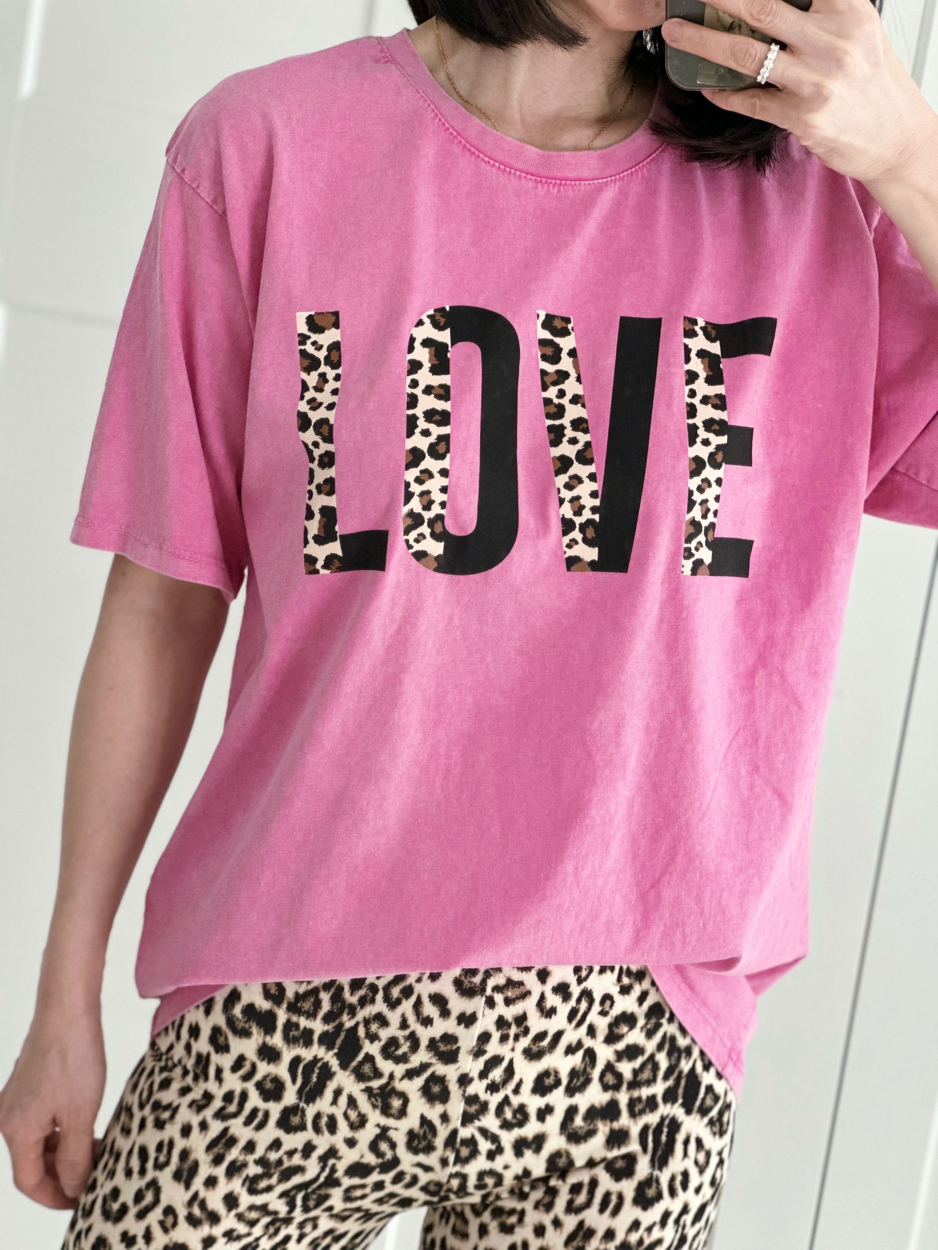 T-Shirt, Leo-LOVE (halb), 4 Farben