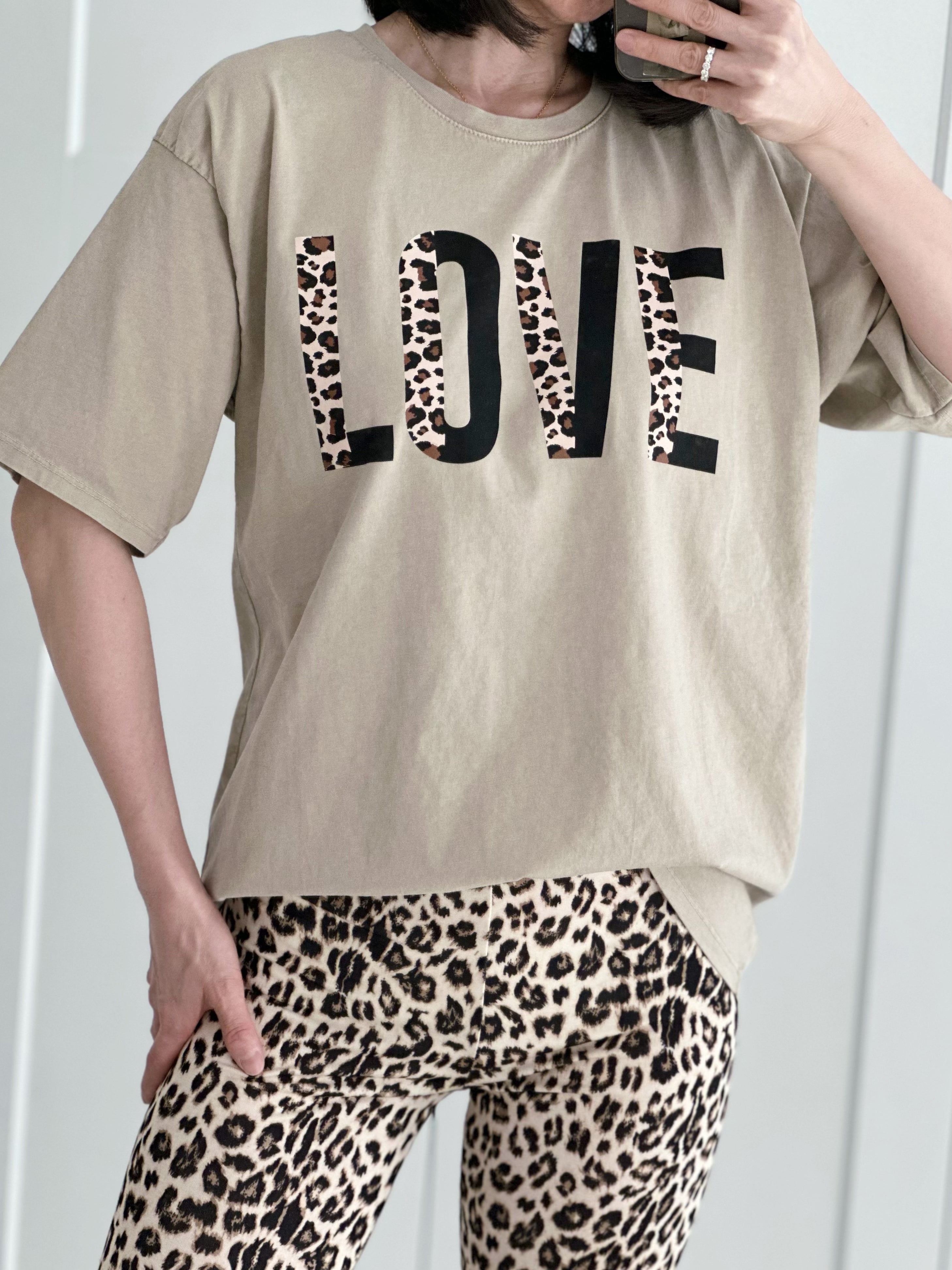 T-Shirt, Leo-LOVE (halb), 4 Farben