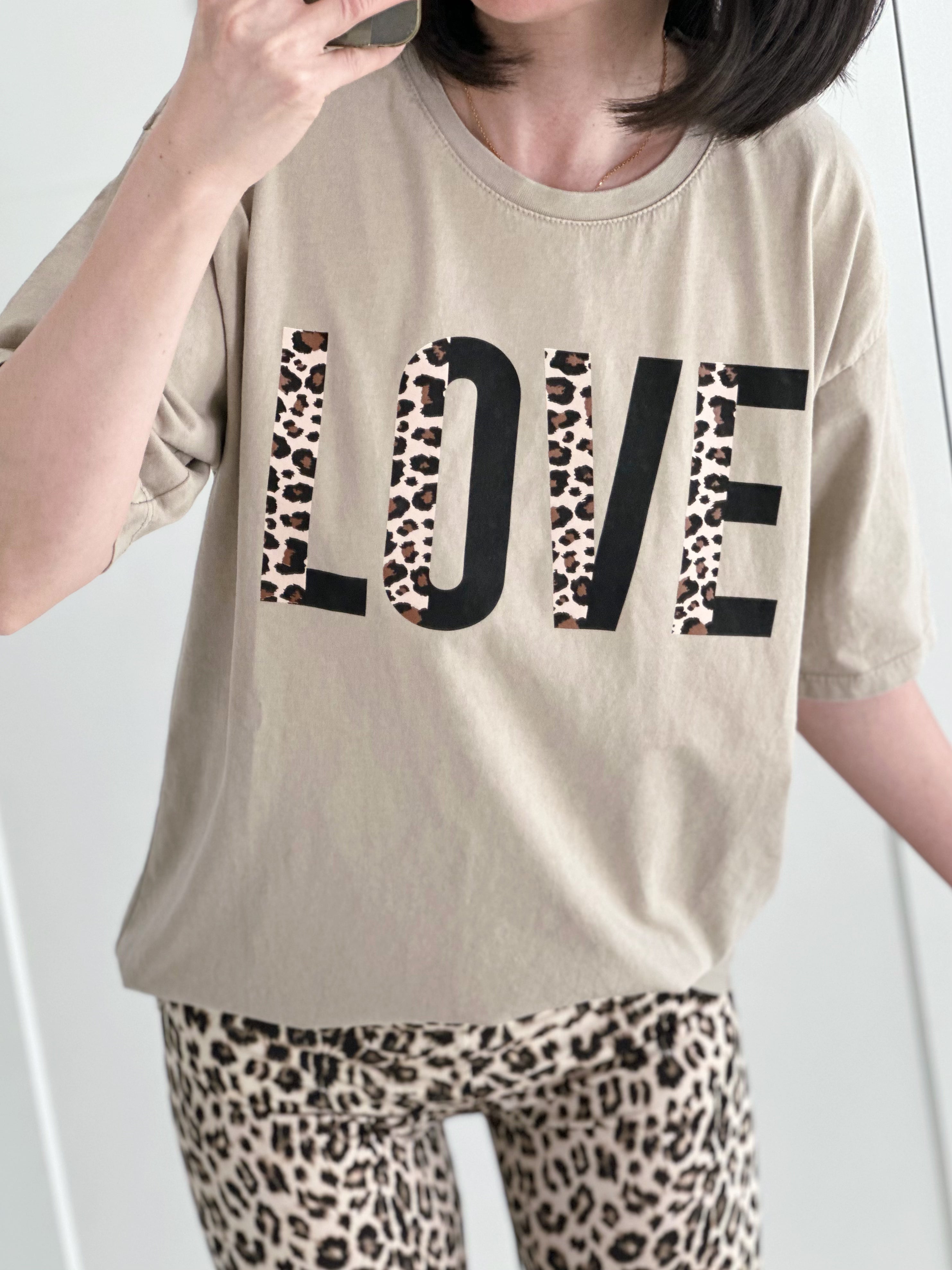 T-Shirt, Leo-LOVE (halb), 4 Farben