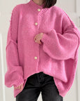 Strickjacke, flauschi, classic, Rosa