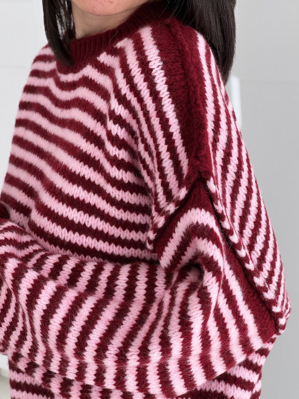 Pullover, Streifen, Kontrastkante, 5 Farben