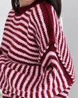 Pullover, Streifen, Kontrastkante, 5 Farben