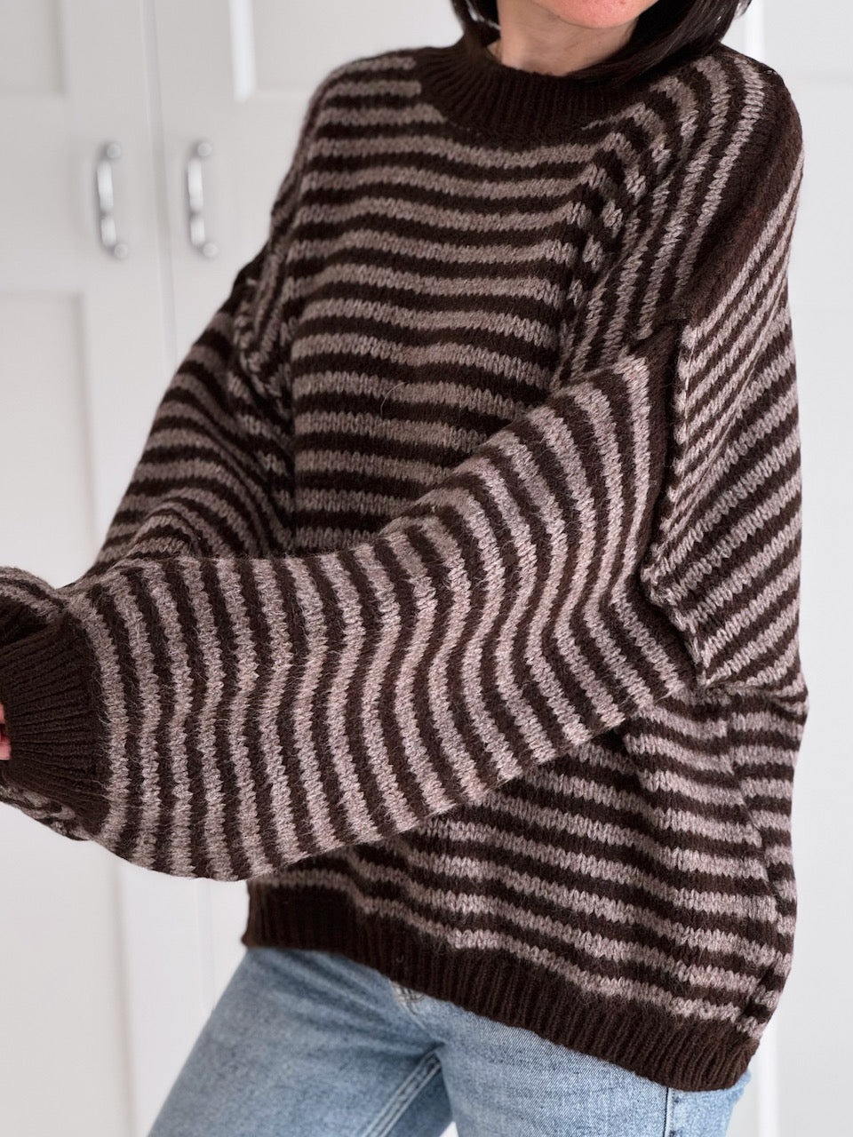 Pullover, Streifen, Kontrastkante, 5 Farben