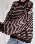 Pullover, Streifen, Kontrastkante, 5 Farben