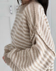 Pullover, Streifen, Kontrastkante, 5 Farben