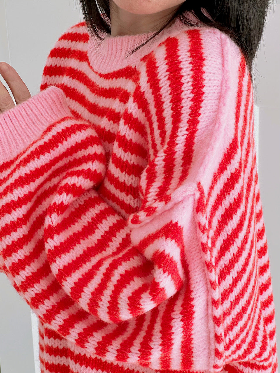 Pullover, Streifen, Kontrastkante, 5 Farben