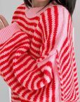 Pullover, Streifen, Kontrastkante, 5 Farben