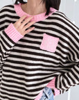 Pullover, Kontrastkanten, Smiley