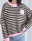 Pullover, Kontrastkanten, Smiley