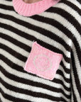 Pullover, Kontrastkanten, Smiley