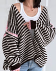 Strickjacke, Kontrastkanten