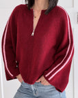 Strickjacke, Kontrastlinie, 5 Farben