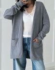 mittel-lange Strickjacke, 6 Farben