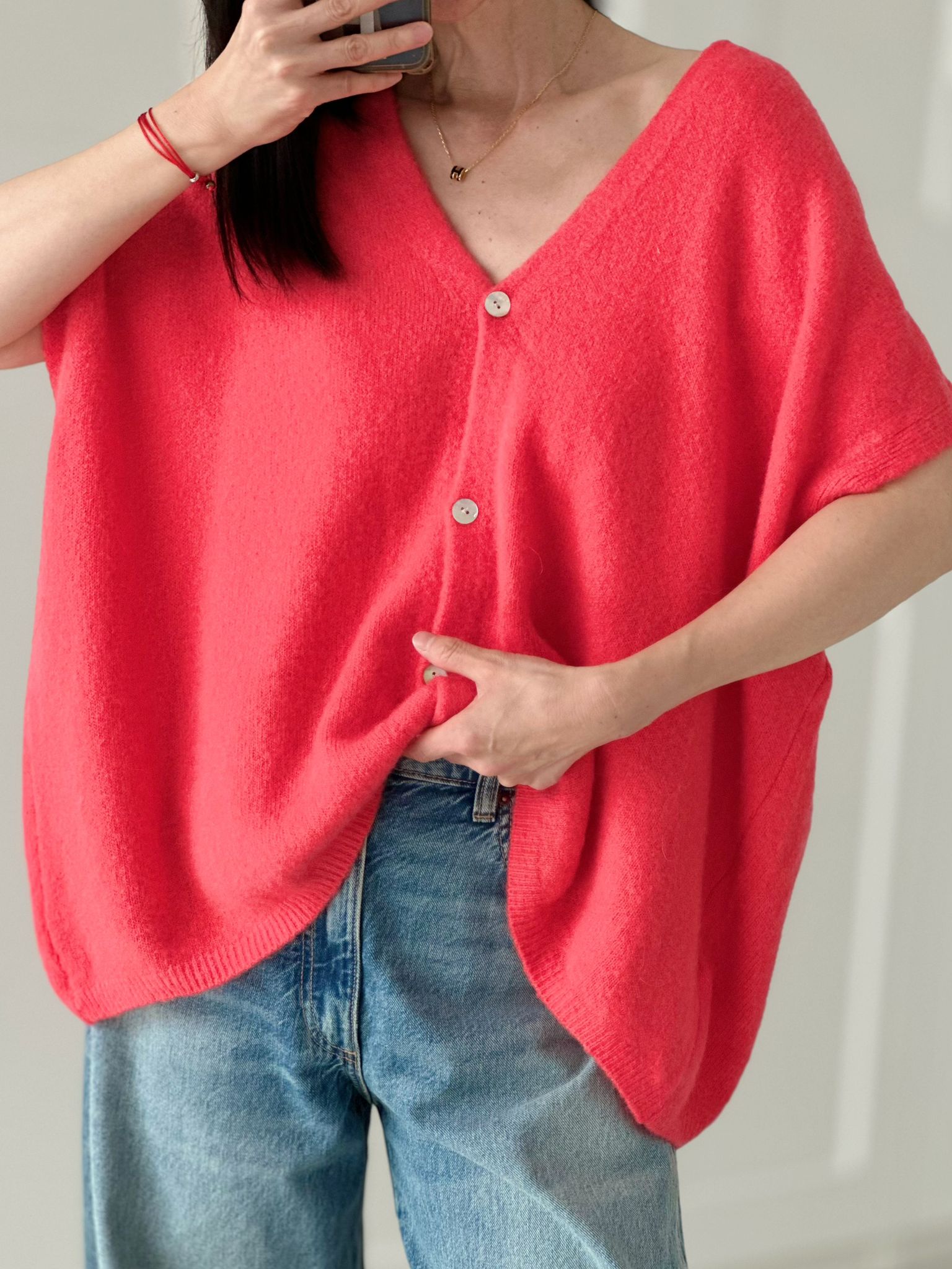 Strickweste, Alpaka, Oversize, 7 Farben