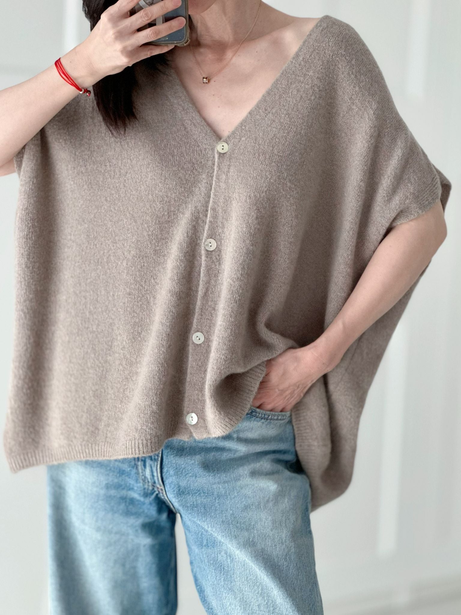 Strickweste, Alpaka, Oversize, 7 Farben
