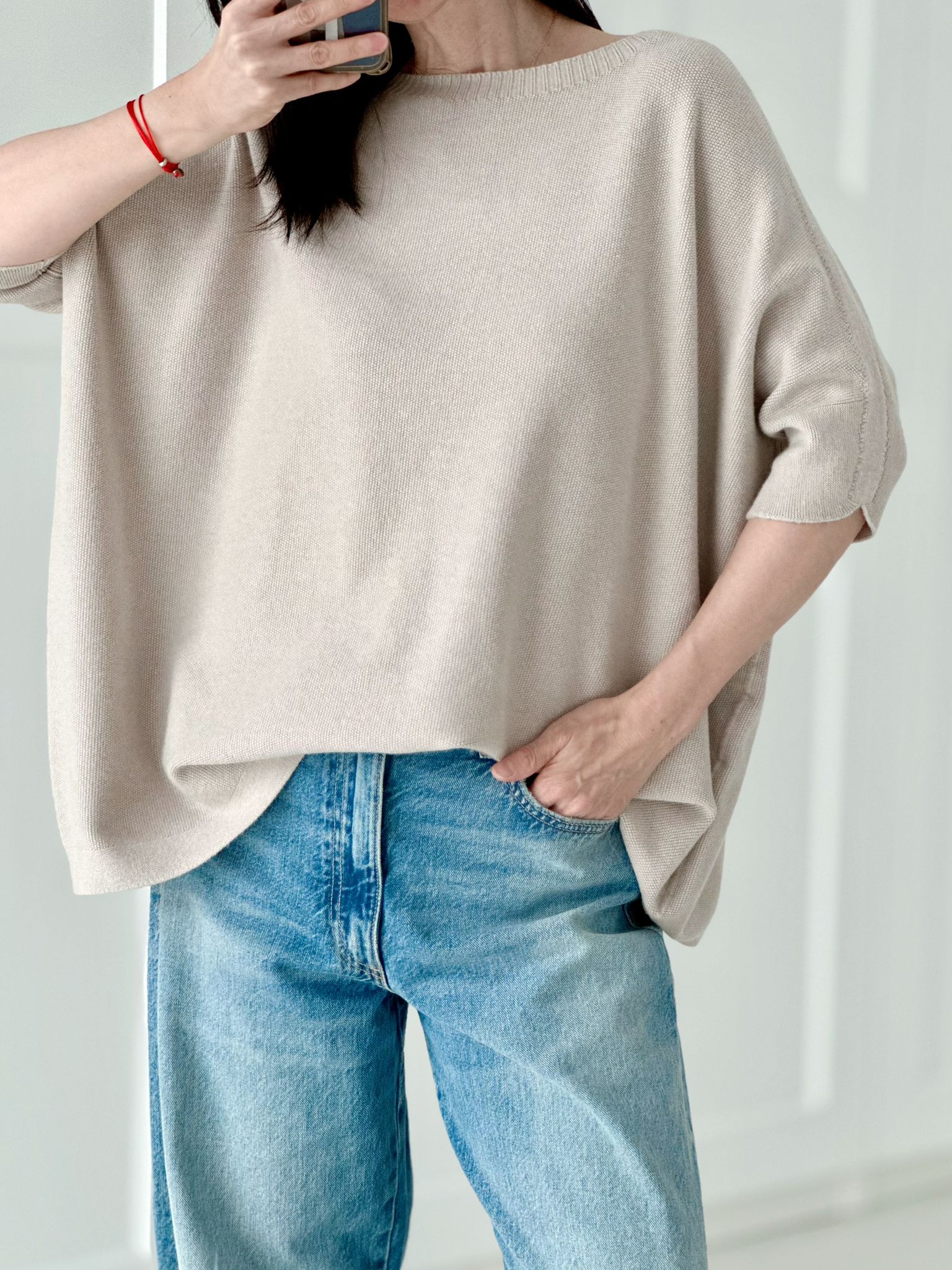 Strickpullover, Rundhalsausschnitt, 3/4, Ärmel, 4 Farben