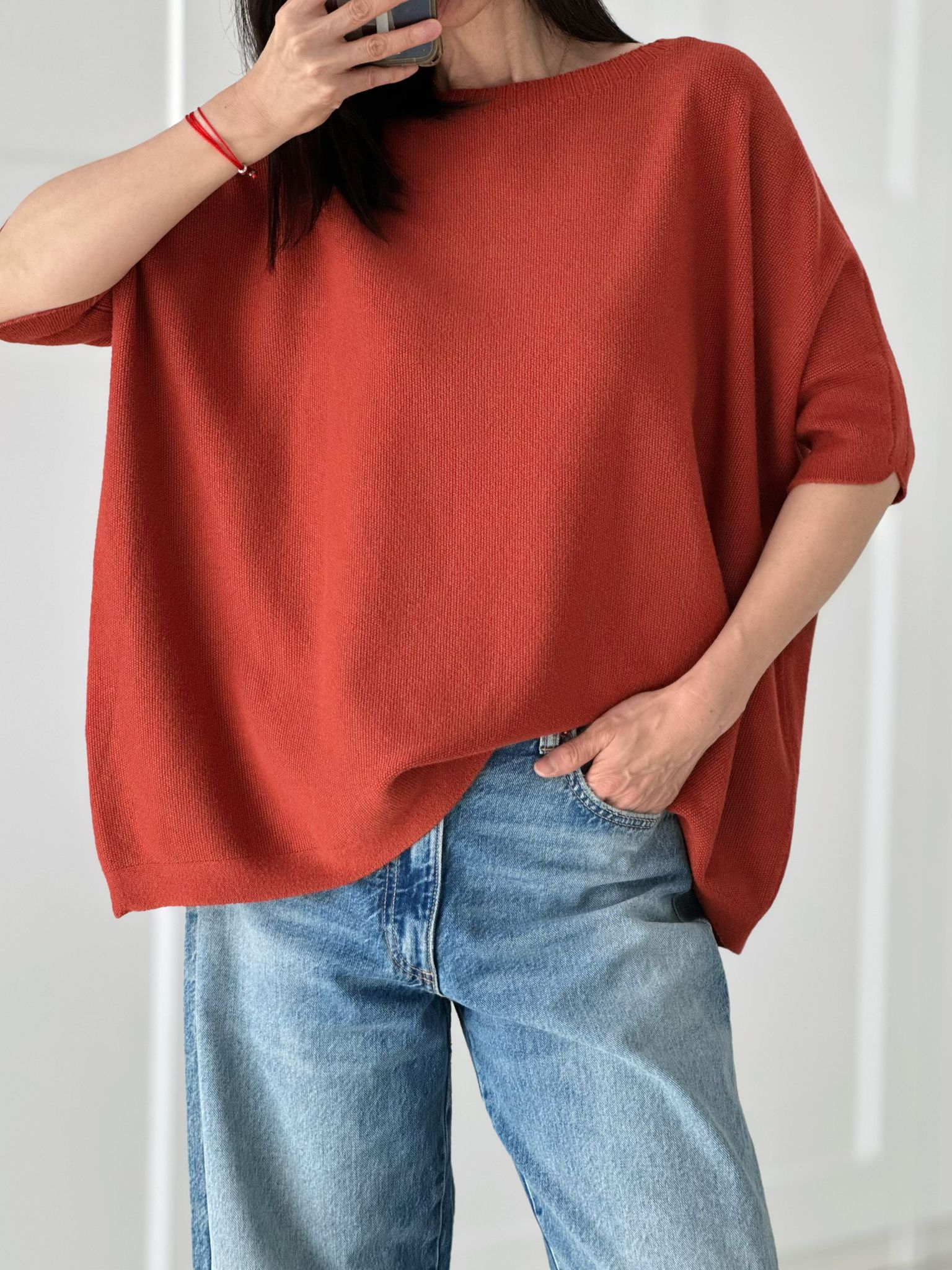 Strickpullover, Rundhalsausschnitt, 3/4, Ärmel, 4 Farben