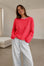 Longsleeve, Streifen, Farbkragen, Neon