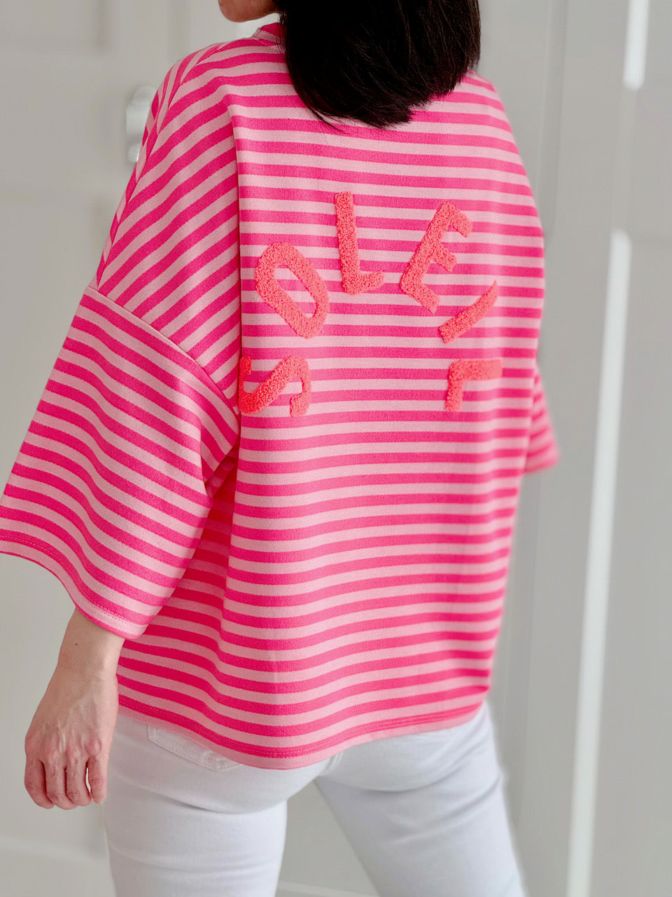 Kurzarmshirt, Streifen, SOLEIL, 4 Farben