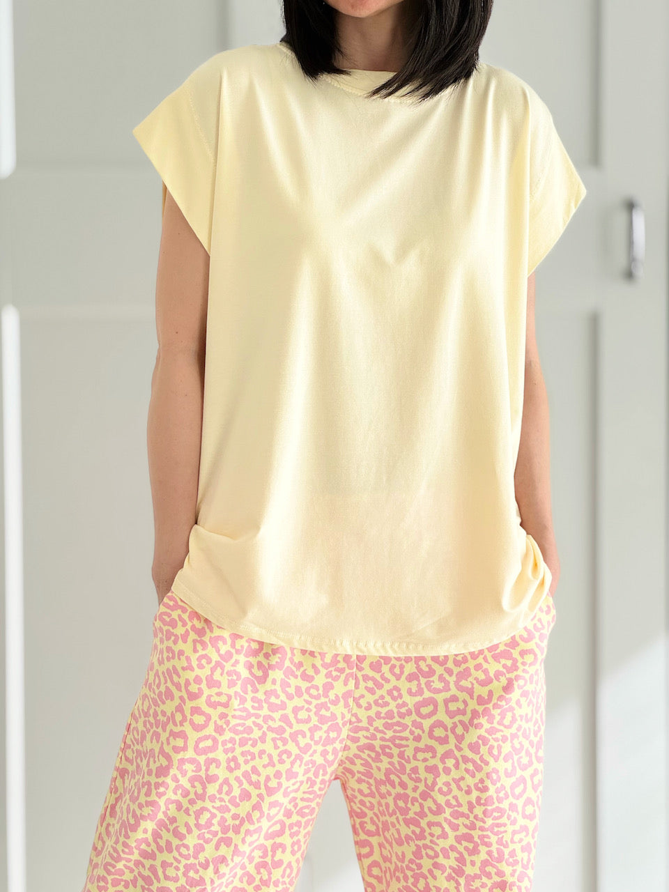 T-Shirt, Cap-Sleeves, Unifarbe, 4 Farben