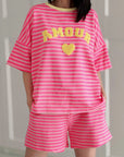 Sweat-T-Shirt, Amour, Streifen, 3 Farben