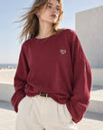 Sweatshirt, Leo-Herz, weite Ärmel, 4 Farben