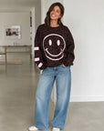 Sweatshirt, SMILE, Leo, Braun