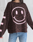 Sweatshirt, SMILE, Leo, Braun