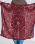 Quadratisches Paisley-Tuch, Bordeaux