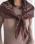 Quadratisches Paisley-Tuch, Schoko