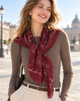 Quadratisches Paisley-Tuch, Bordeaux