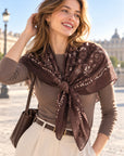 Quadratisches Paisley-Tuch, Schoko
