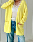 mittel-lange Strickjacke, 6 Farben
