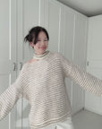 Pullover, Cut-Out-Ausschnitt, Beige