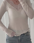 Longsleeve, Cashmere, Lace, 5 Farben