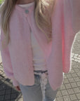 One-Button-Cardigan, Alpaka, 5 Farben