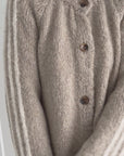 Strickjacke, Kontrastlinie-4, flauschi, 4 Farben